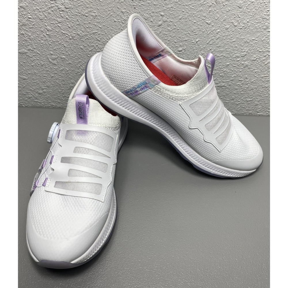 Skechers Go Golf Elite 5 Twist Slip On White Women Spikeless Golf Shoes Size 7.5
